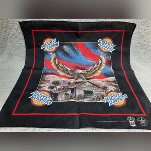 Vintage Harley Davidson Bandana American Eagle Flags Made in USA